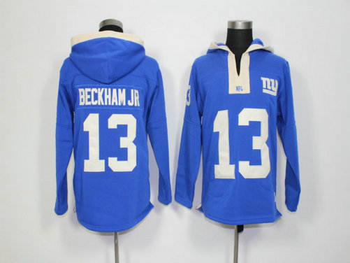 Men's New York Giants #13 Odell Beckham Jr Royal Blue Team Color 2015 NFL Hoodie