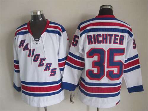 Men's New York Rangers #35 Mike Richter White CCM Vintage Throwback Jersey Men's New York Rangers #35 Mike Richter White CCM Vintage Throwback Jersey