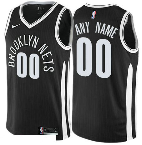 Men's Nike Brooklyn Nets Customized Authentic Black NBA City Edition Jersey