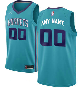 Men's Nike Charlotte Hornets Light Blue NBA Swingman Custom Jersey