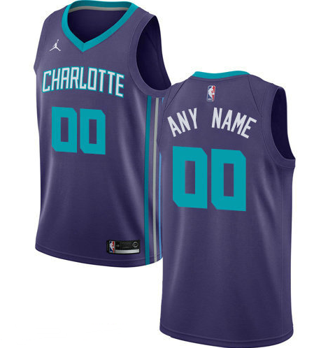 Men's Nike Charlotte Hornets Purple NBA Swingman Custom Jersey