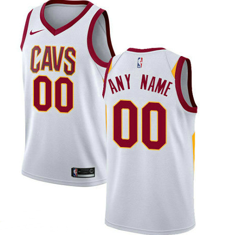 Men's Nike Cleveland Cavaliers Customized Authentic White Home NBA Association Edition Jersey