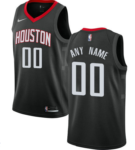 Men's Nike Houston Rockets Customized Swingman Black Alternate NBA Statement Edition Jersey