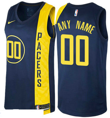Men's Nike Indiana Pacers Customized Authentic Navy Blue NBA City Edition Jersey