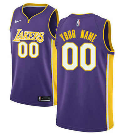 Men's Nike Los Angeles Lakers Customized Authentic Purple NBA Statement Edition Jersey