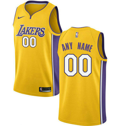 Men's Nike Los Angeles Lakers Customized Swingman Gold Home NBA Icon Edition Jersey