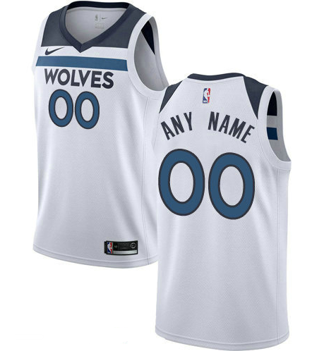 Men's Nike Minnesota Timberwolves Customized Authentic White NBA Association Edition Jersey