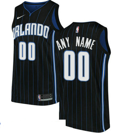 Men's Nike Orlando Magic Customized Swingman Black Alternate NBA Statement Edition Jersey