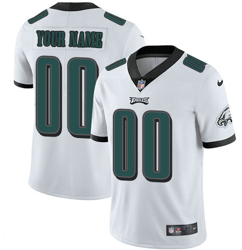 Men's Nike Philadelphia Eagles Customized Alternate Vapor Untouchable Custom Limited NFL Jersey White