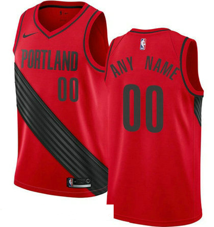 Men's Nike Portland Trail Blazers Customized Swingman Red Alternate NBA Statement Edition Jersey