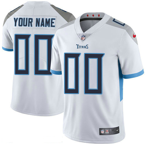 Men's Nike Tennessee Titans Customized Alternate Vapor Untouchable Custom Limited NFL Jersey White