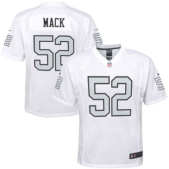 Men's Oakland Raiders #52 Khalil Mack Nike White Color Rush Limited Stitched Jersey Men's Oakland Raiders #52 Khalil Mack Nike White Color Rush Limited Stitched Jersey