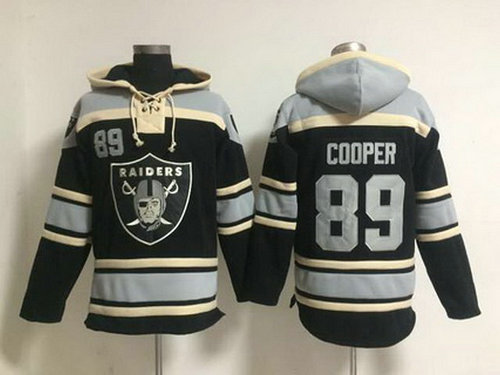 Men's Oakland Raiders #89 Amari Cooper Black Team Color 2014 NFL Hoodie