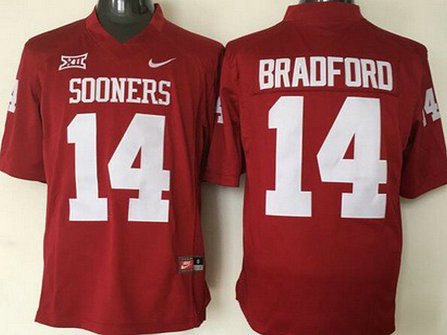 Men's Oklahoma Sooners #14 Sam Bradford Red College Football Nike Jersey Men's Oklahoma Sooners #14 Sam Bradford Red College Football Nike Jersey