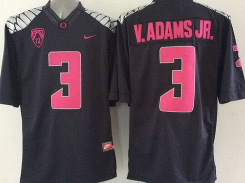 Men's Oregon Duck #3 Vernon Adams Jr Black College Football Nike Limited Jersey Men's Oregon Duck #3 Vernon Adams Jr Black College Football Nike Limited Jersey