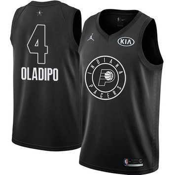 Men's Pacers #4 Victor Oladipo Black NBA Jordan Swingman 2018 All-Star Game Jersey Men's Pacers #4 Victor Oladipo Black NBA Jordan Swingman 2018 All-Star Game Jersey