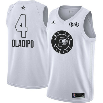 Men's Pacers #4 Victor Oladipo White NBA Jordan Swingman 2018 All-Star Game Jersey Men's Pacers #4 Victor Oladipo White NBA Jordan Swingman 2018 All-Star Game Jersey