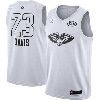 Men's Pelicans #23 Anthony Davis White NBA Jordan Swingman 2018 All-Star Game Jersey