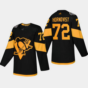 Men's Penguins #72 Patric Hornqvist Coors Light 2019 Stadium Series Black Authentic Jersey