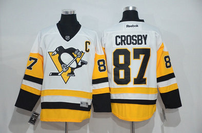 Men's Penguins 87 Sidney Crosby White New NHL Stitched Jersey