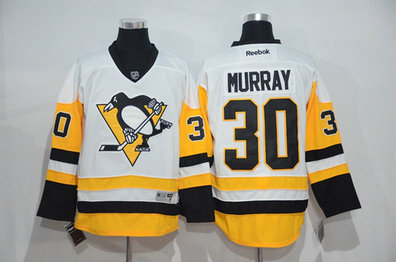 Men's Pittsburgh Penguins #30 Murray White NHL New Stitched Jersey