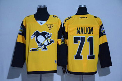 Men's Pittsburgh Penguins #71 Malkin Black 2017 Stadium Series Stitched NHL Jersey