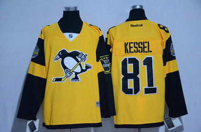 Men's Pittsburgh Penguins #81 Phil Kessel Black 2017 Stadium Series Stitched NHL Jersey