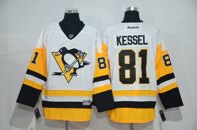 Men's Pittsburgh Penguins #81 Phil Kessel White NHL New Stitched Jersey