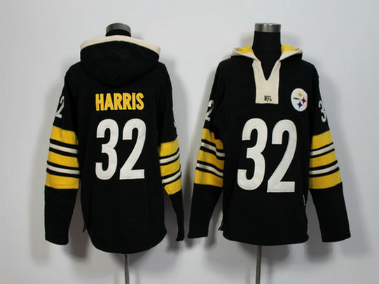 Men's Pittsburgh Steelers #32 Franco Harris Black Retired Player 2015 NFL Hoodie