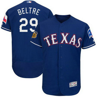 Men's Rangers 29 Adrian Beltre Blue 2017 Spring Training Flexbase Jersey