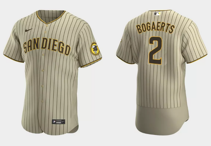 Men's San Diego Padres #2 Xander Bogaerts Light Brown Flex Base Stitched Jersey