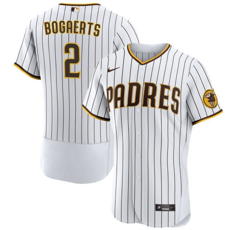 Men's San Diego Padres #2 Xander Bogaerts White Flex Base Stitched Jersey