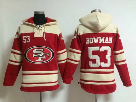 Men's San Francisco 49ers #53 NaVorro Bowman Red Retired Player 2014 NFL Hoodie