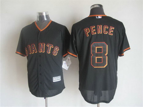 Men's San Francisco Giants #8 Hunter Pence Alternate Black 2015 MLB Cool Base Jersey Men's San Francisco Giants #8 Hunter Pence Alternate Black 2015 MLB Cool Base Jersey