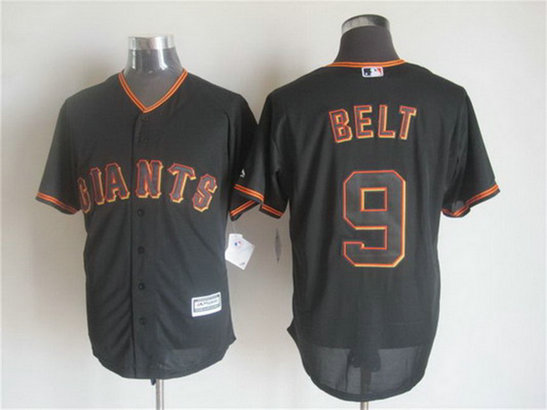 Men's San Francisco Giants #9 Brandon Belt Alternate Black 2015 MLB Cool Base Jersey Men's San Francisco Giants #9 Brandon Belt Alternate Black 2015 MLB Cool Base Jersey