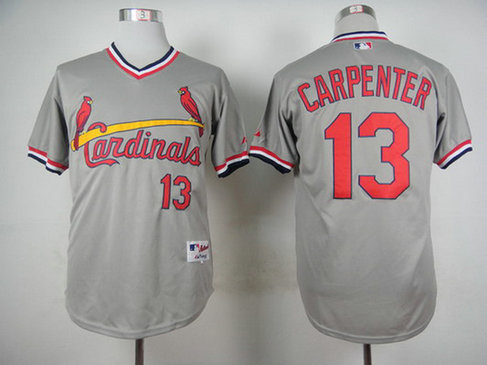 Men's St. Louis Cardinals #13 Matt Carpenter 1978 Gray Pullover Jersey Men's St. Louis Cardinals #13 Matt Carpenter 1978 Gray Pullover Jersey