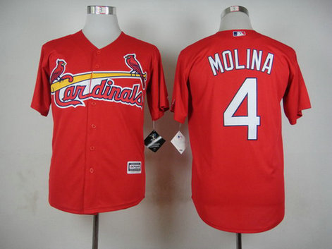 Men's St. Louis Cardinals #4 Yadier Molina Red 2015 MLB Cool Base Jersey Men's St. Louis Cardinals #4 Yadier Molina Red 2015 MLB Cool Base Jersey