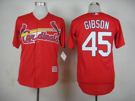 Men's St. Louis Cardinals #45 Bob Gibson Red 2015 MLB Cool Base Jersey Men's St. Louis Cardinals #45 Bob Gibson Red 2015 MLB Cool Base Jersey