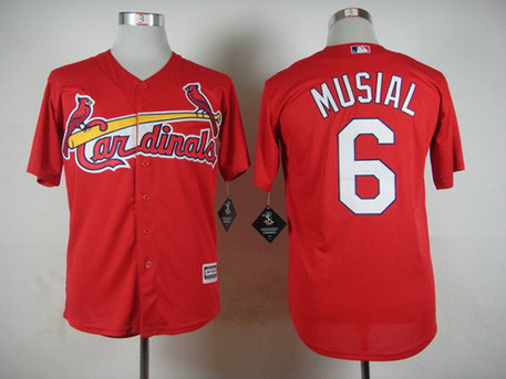 Men's St. Louis Cardinals #6 Stan Musial Red 2015 MLB Cool Base Jersey Men's St. Louis Cardinals #6 Stan Musial Red 2015 MLB Cool Base Jersey