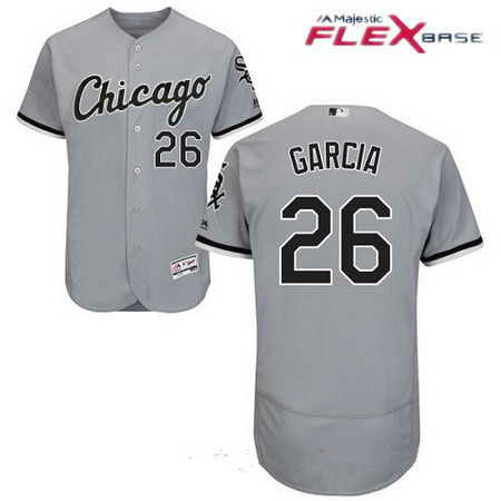 Men's Stitched Chicago White Sox #26 Avisail Garcia Gray Road MLB Majestic Flex Base Jersey Men's Stitched Chicago White Sox #26 Avisail Garcia Gray Road MLB Majestic Flex Base Jersey