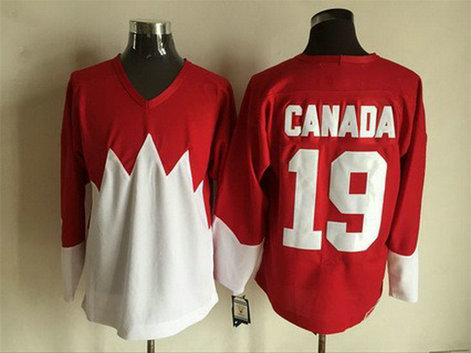 Men's Team Canada #19 Canada 1972 CCM Throwback Hockey Red Jersey