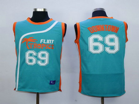 Men's The Movie Flint Tropics #69 Downtown Teal Green Soul Swingman Basketball Jersey