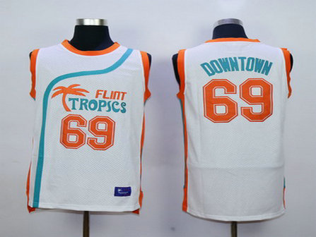 Men's The Movie Flint Tropics #69 Downtown White Soul Swingman Basketball Jersey