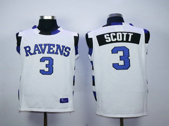 Men's The Movie One Tree Hill #3 Lucas Scott White Swingman Basketball Jersey