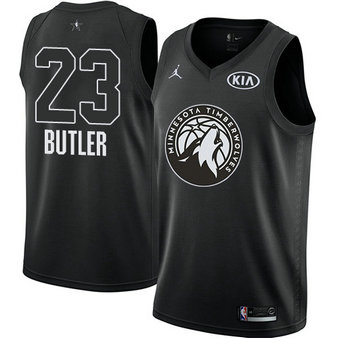 Men's Timberwolves #23 Jimmy Butler Black NBA Jordan Swingman 2018 All-Star Game Jersey