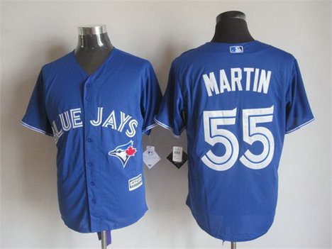 Men's Toronto Blue Jays #55 Russell Martin Alternate Blue 2015 MLB Cool Base Jersey