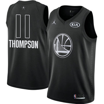 Men's Warriors #11 Klay Thompson Black NBA Jordan Swingman 2018 All-Star Game Jersey