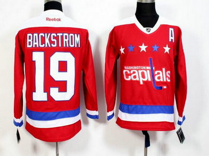 Men's Washington Capitals #19 Nicklas Backstrom Red Third Reebok Hockey Jersey Men's Washington Capitals #19 Nicklas Backstrom Red Third Reebok Hockey Jersey