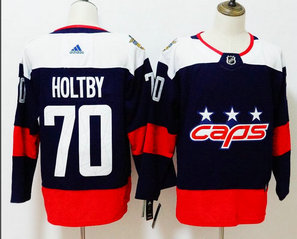 Men's Washington Capitals #70 Braden Holtby Navy Blue 2018 Stadium Series Stitched NHL Hockey Jersey