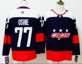 Men's Washington Capitals #77 T.J. Oshie Navy Blue 2018 Stadium Series Stitched NHL Hockey Jersey